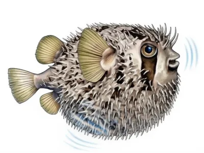 Illustration blowfish