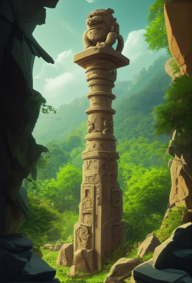 的视觉插图 lat: 石柱, 柱子
 - 图片 1