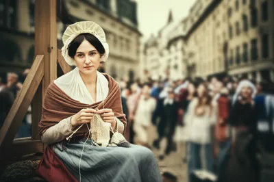 Illustration tricoteuse