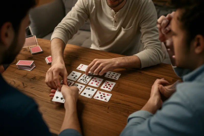 单词"euchre"的视觉插图 - 尤克牌， 二十四张牌局
