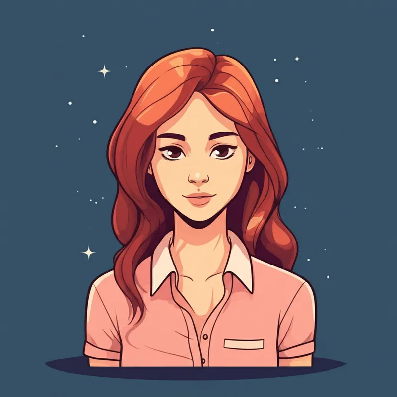 Illustration visuelle du mot « she » - Une femme, elle