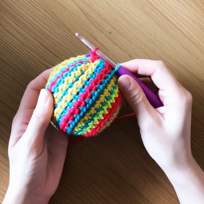 Illustration crocheting