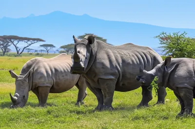 Illustration rhinoceroses