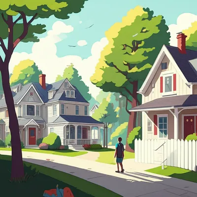 Illustration suburban
