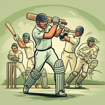 Illustration batsmen - Image 1