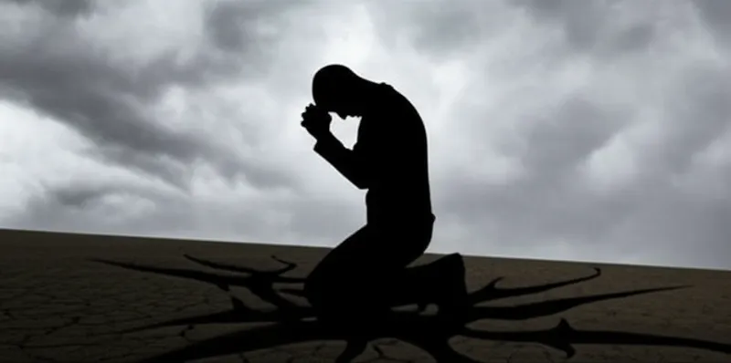 Illustration visuelle du mot « affliction » - Souffrance, affliction, détresse