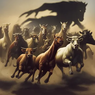 Illustration stampeded