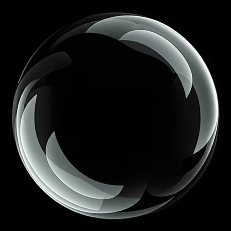 Visuelle Darstellung für das Wort „bubble" - Blase, Seifenblase