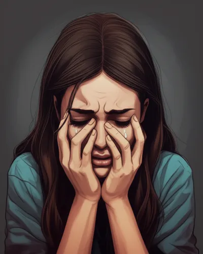 Illustration sobbing - Image 1