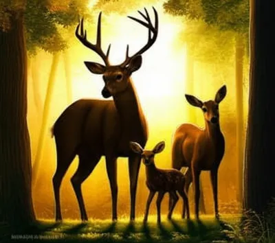 Illustration cervid - Image 1