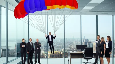 Illustration parachuted - Image 1