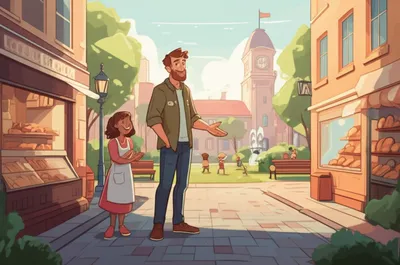 Illustration townsman - Image 1