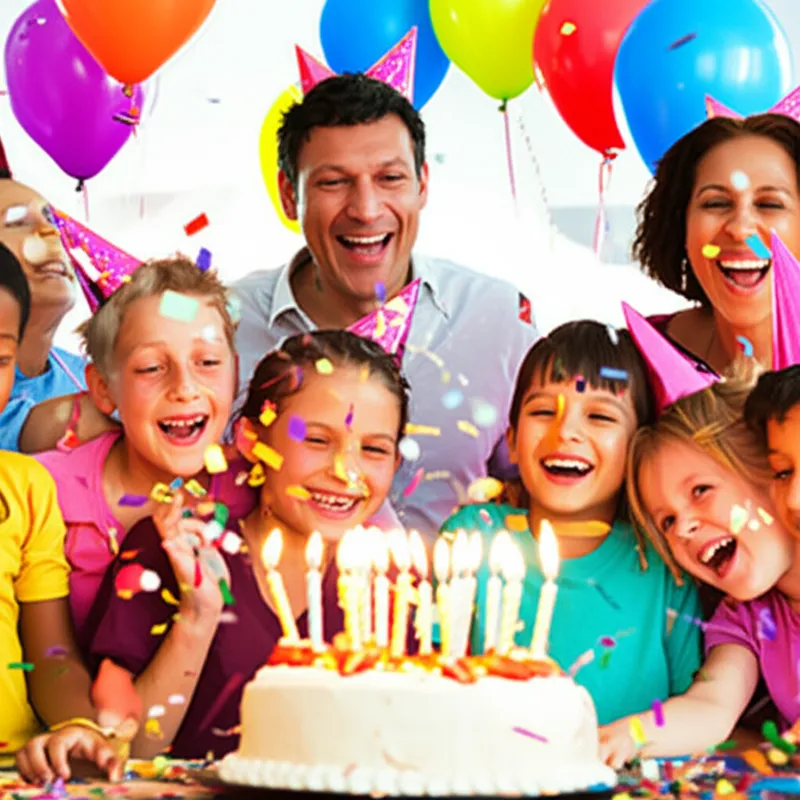 Ilustración visual de la palabra "birthdays" - Cumpleaños