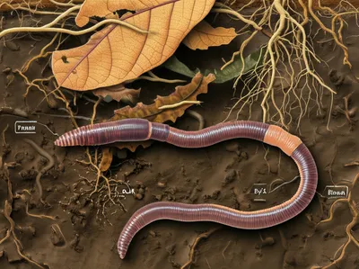 Illustration earthworms - Image 1