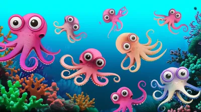 Illustration octopuses - Image 1