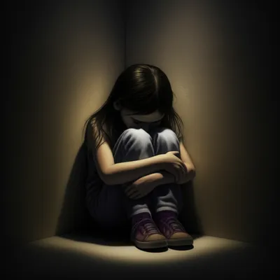 Illustration cowering - Image 1