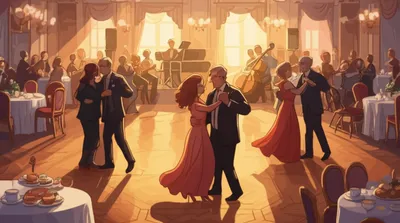 Illustration tea dance - Image 1