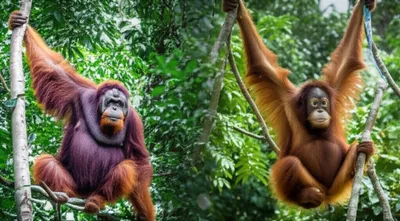 Illustration orangutans