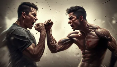 Illustration fistfight - Image 1