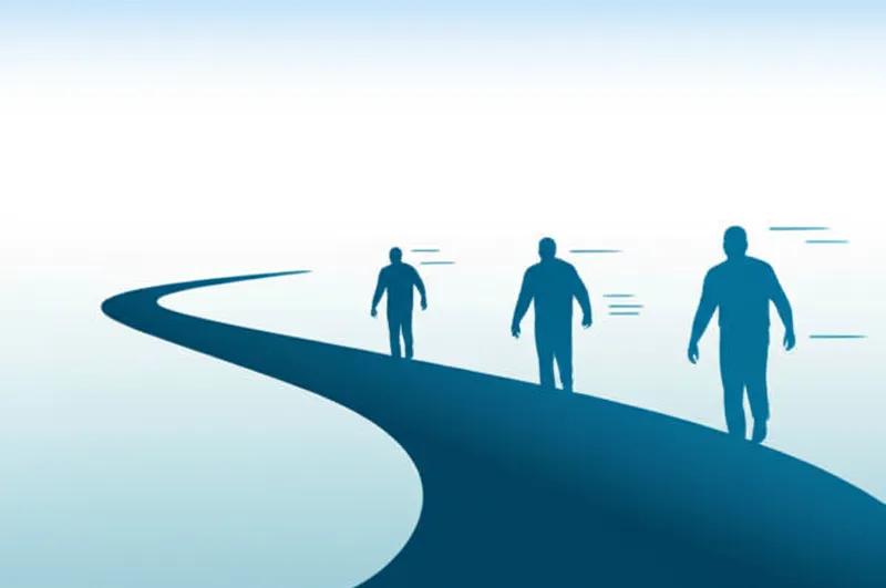 单词"following"的视觉插图 - 跟随，追随
