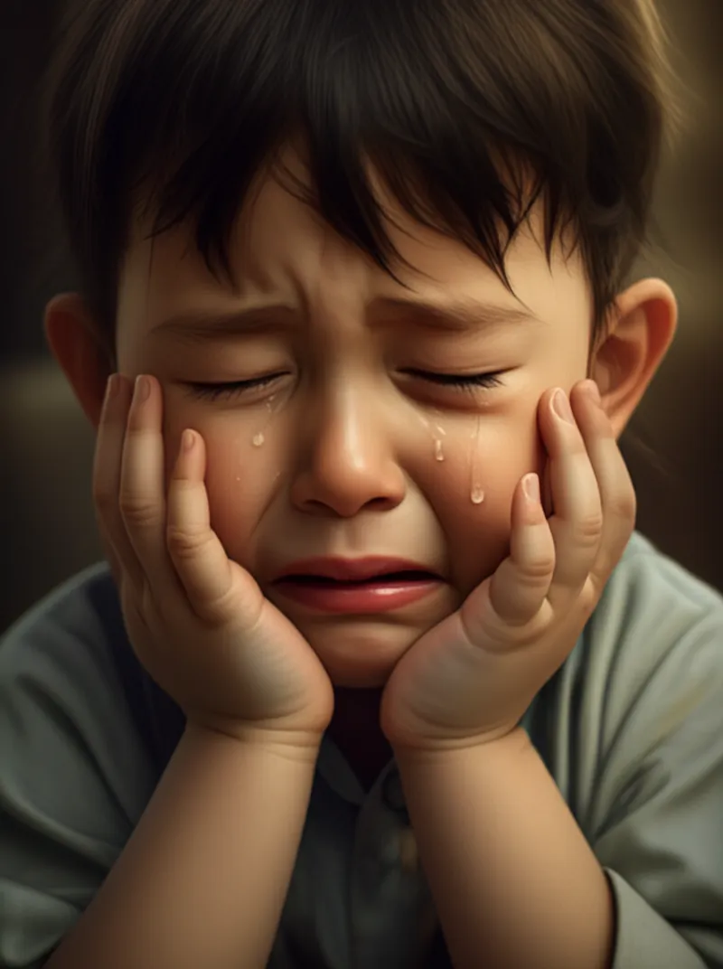 Illustration visuelle du mot « crying » - Pleurer