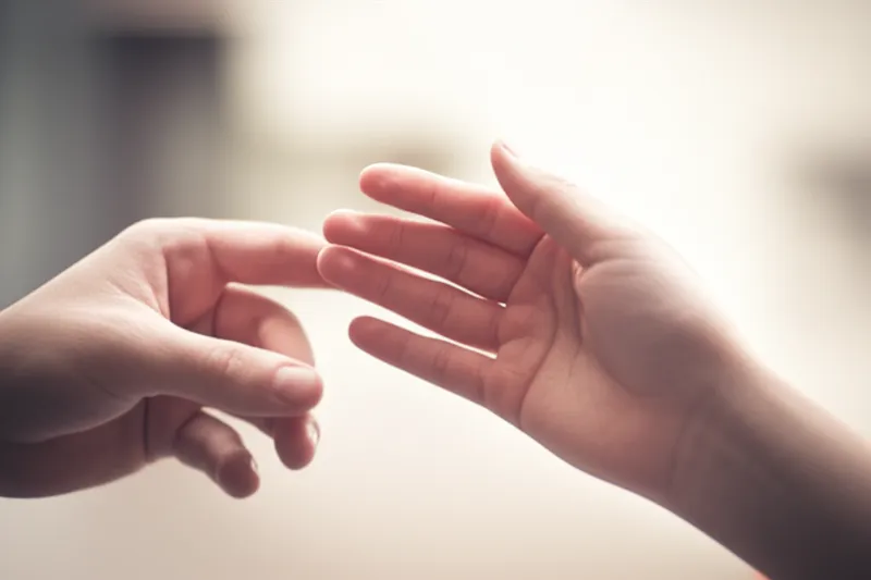 Illustration visuelle du mot « contact » - Contact, toucher