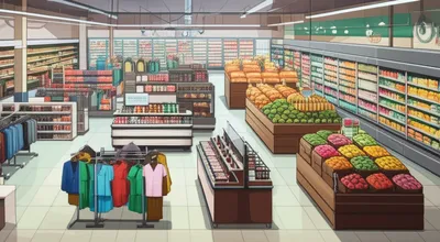 Illustration hypermarket