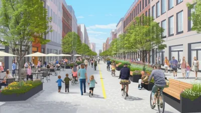 Illustration pedestrianised - Image 1