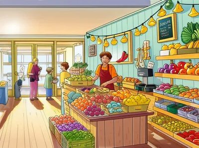 Illustration shopkeepers