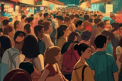 Illustration jostling - Image 1