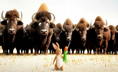 Illustration buffaloes - Image 1