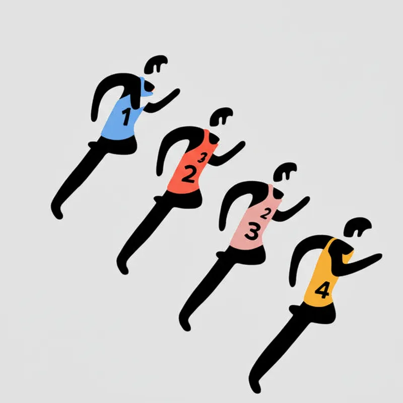 Ilustración visual de la palabra "fourth" - El cuarto