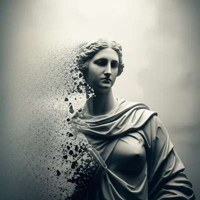 Illustration disintegrates