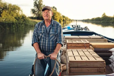 Illustration bargemen - Image 1