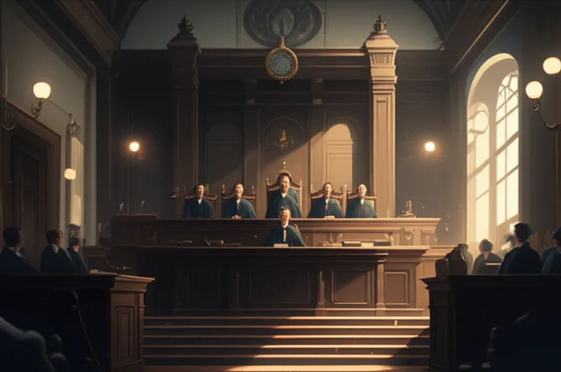 Ilustración visual de banco: De tribunal - Imagen 1