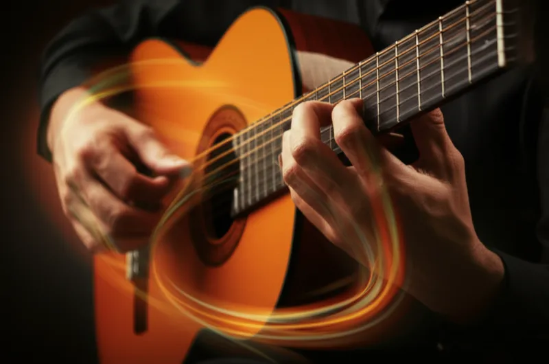 Visuelle Illustration von toque: Gitarrenspiel, Gitarrenbegleitung - Bild 1