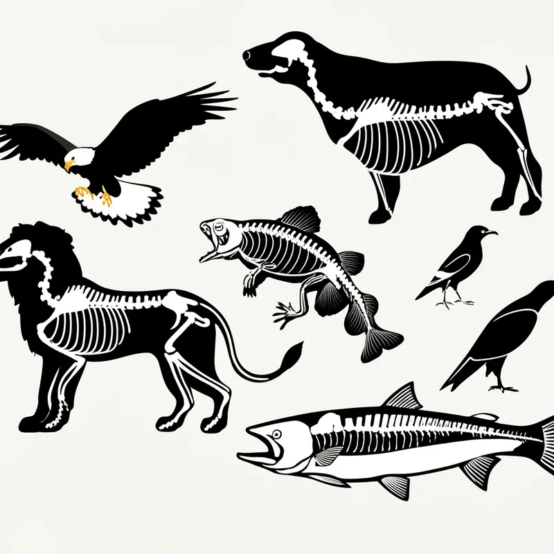 Illustration visuelle de vert: Vertébré - Image 1