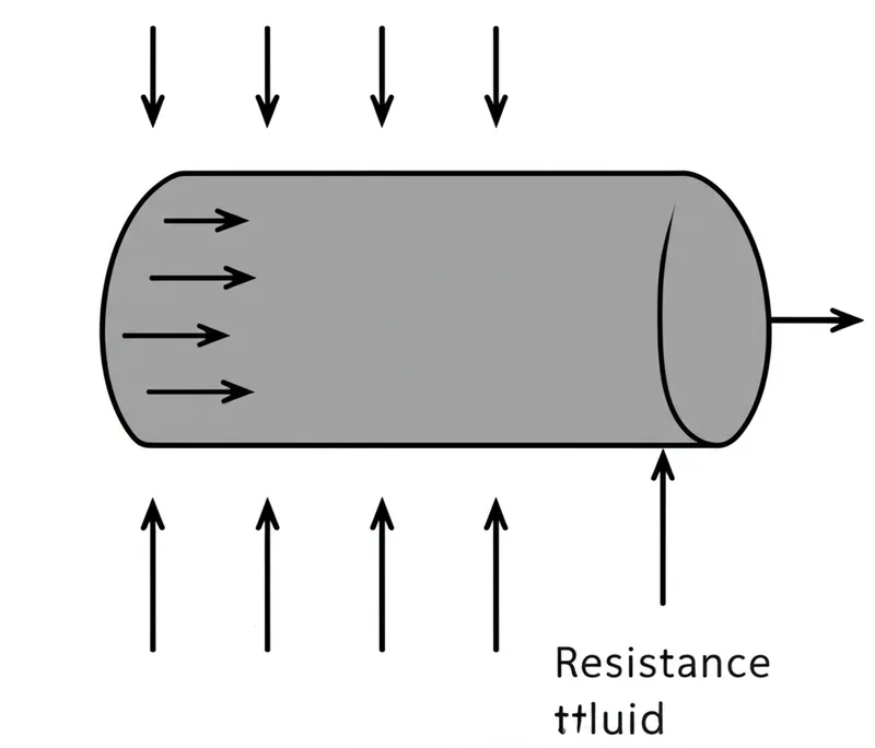 Ilustración visual de la palabra "drag" - Resistencia
