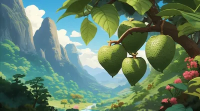 Illustration cherimoyas