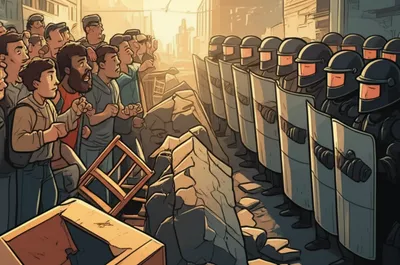 Illustration barricade - Image 1