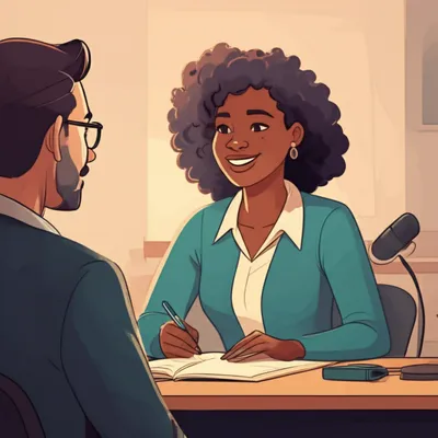 Illustration interviewer