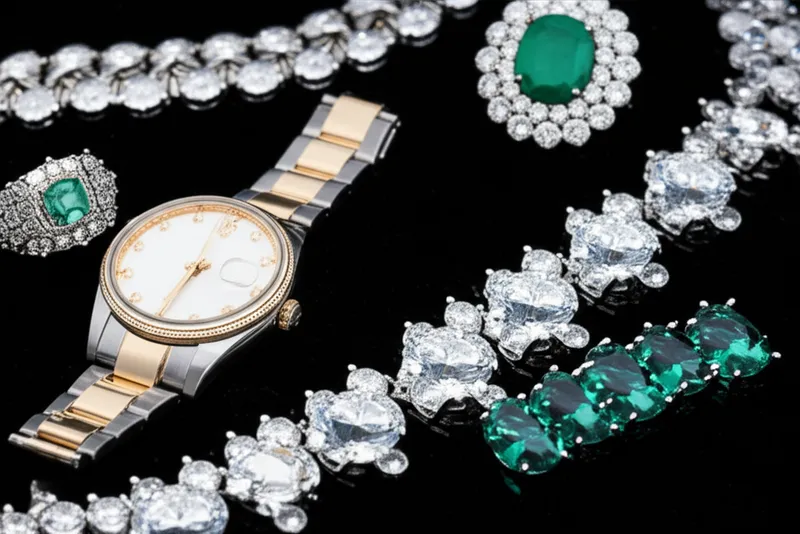 توضيح مرئي للكلمة "valuable" - مجوهرات، أشياء ثمينة