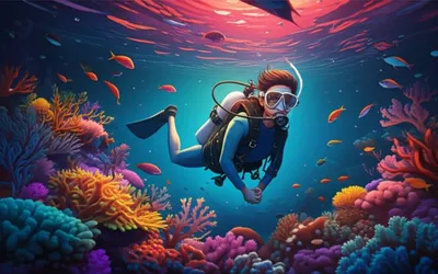 Illustration scuba