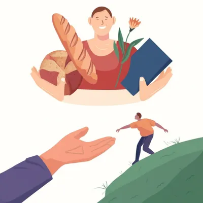 Illustration openhanded - Image 1