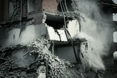 Illustration demolishing