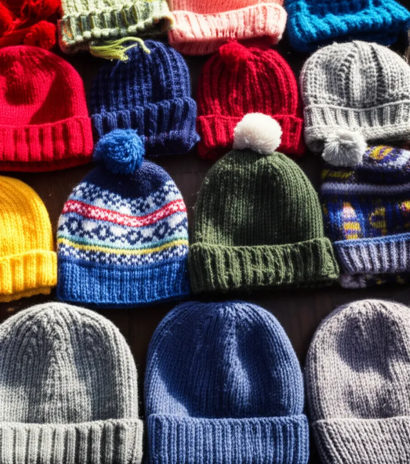 Ilustración visual de toques: Gorro, gorro de punto - Imagen 1