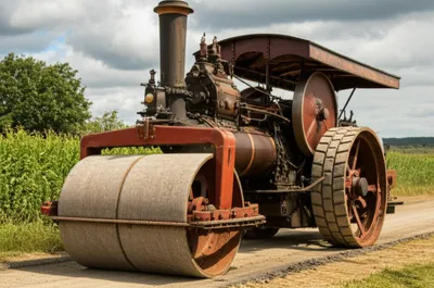 Illustration steamroller