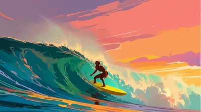 Illustration surfboards