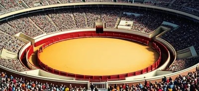 Ilustración visual de la palabra "arena" - Arena, plaza de toros