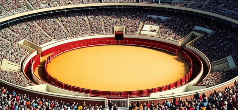 Ilustración visual de la palabra "arena" - Arena, plaza de toros